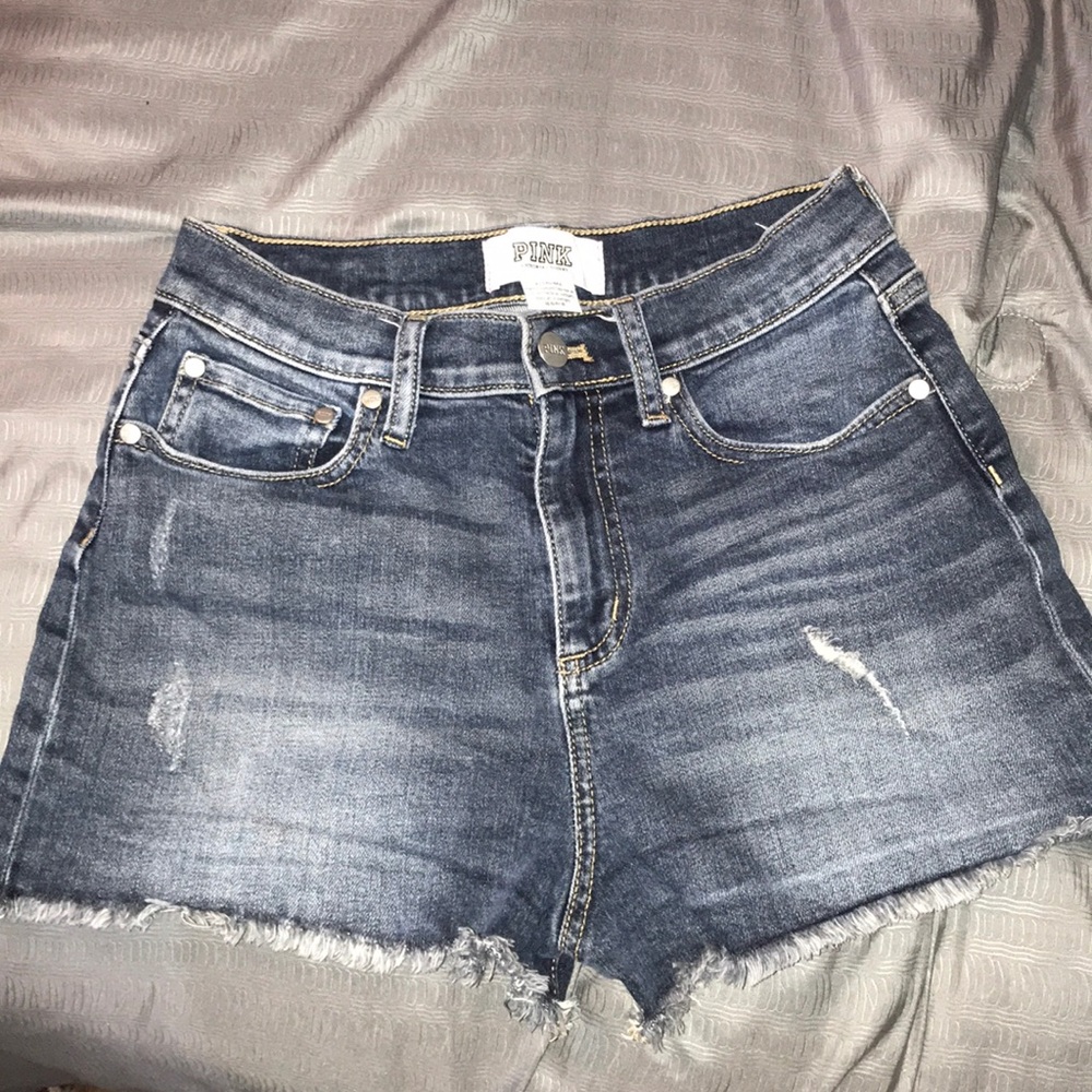 Dark denim Victoria Secret high waisted shorts